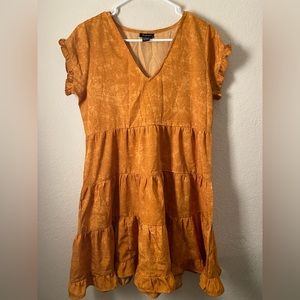 Casual cute layered solid dress size Medium